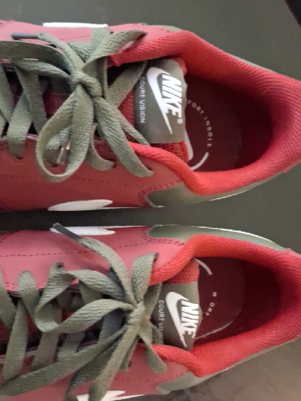 Nike Sneakers in Burgundy, Olive & White - Picture 5 of 6